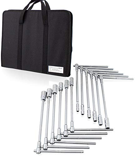 BITUXX 12 tlg Innen Sechskant Steckschlüssel Werkzeug Set Stecknuss Satz mit Tragekoffer T-Griff Nuss (8-19mm)