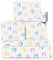 Central 23 - Neues Baby-Geschenkpapier - 6 Blatt Geschenkpapier - Babyfüße - für Mädchen oder Jungen - Rosa, Blau und Gelb - Recycelbar