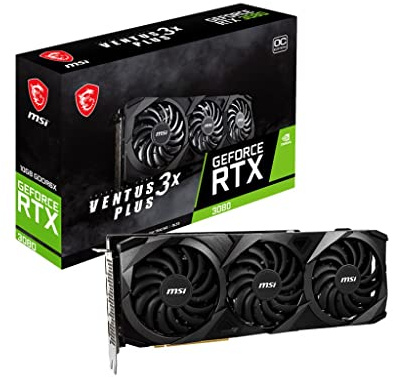 MSI Ventus GeForce RTX 3080 10GB GDRR6X 320-Bit 19 Gbps PCI Express 4.0 Graphic Card (GeForce RTX 3080 Ventus 3X Plus 10G OC LHR)