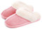 Misolin Pantofole Scamosciate da Donna Uomo Invernali Interne Ciabatte Casa Morbida Autunno Inverno Memoria Schiuma Pavimento Indoor Outdoor,Rosa L(290)=40.5/42 EU