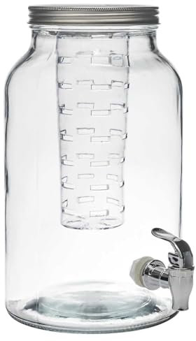 COOK CONCEPT, KA5854, Fontaine à Boisson en Verre Transparent avec infuseur 55L, idéale pour Cocktails, bières et jus, Parfaite pour Vos événements - 307 x 24 x 175 cm