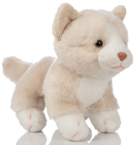 Uni-Toys - Katzen-Baby (Creme-weiß), stehend - 13 cm (Höhe) - Plüsch-Kätzchen - Plüschtier, Kuscheltier, HT-30302, Cremefarben