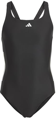 adidas Mädchen Cut 3-Stripes Swimsuit, Black/White, 7-8 Years