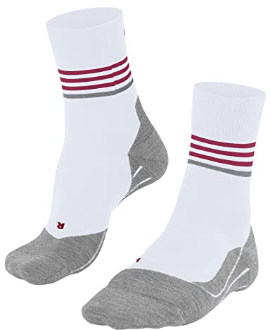 FALKE Damen Laufsocken RU4 Endurance Reflect W SO Baumwolle Funktionsmaterial antiblasen 1 Paar, Weiß (White 2008), 41-42