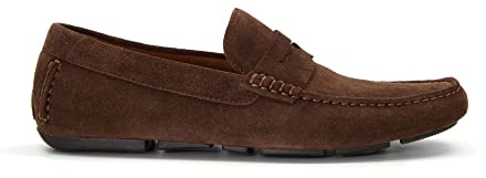 Dune London Mens BRADLAY Suede Driver Size UK 9 Suede Moccasins Brown