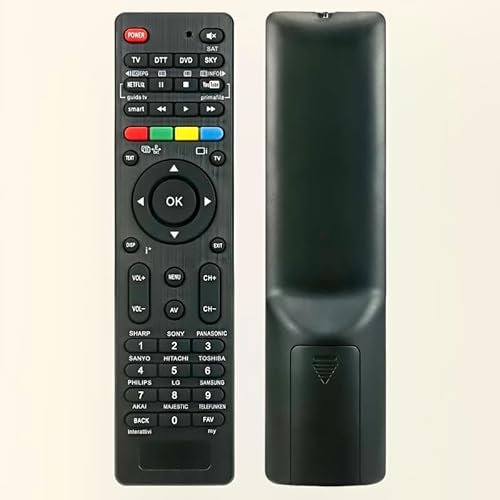 Universal Fernbedienung für TV DVD Player Set-Top Box TV DTT DVD Sky 4 in 1 Universal Fernbedienung Easy Setup