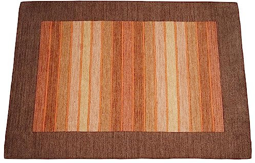 Terracotta 140X200 cm Teppich 100% Wolle Orientteppich Orange Handgetuftet HT596