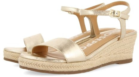 GIOSEPPO Femme Yalaha Sandale Cage Espadrille, Platine, 39 EU