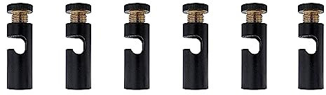LEDSone 6 Pack Ceiling Cable Mount Black Hook for Swag Pendant and Chandelier Lighting Minimalist Cord Keeper Swag Hook for Ceiling and Wall Modern Ceiling Hooks for Swag Light Easy Fit.