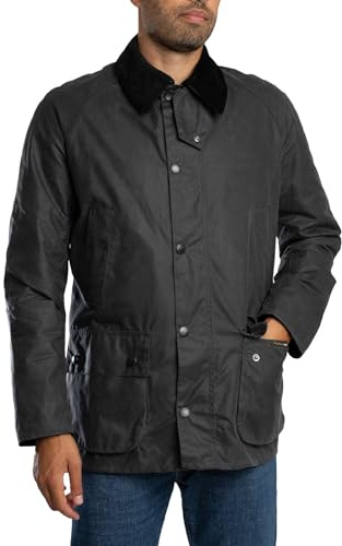 Barbour Uomo Giacca Cerata Ashby, Grey, L