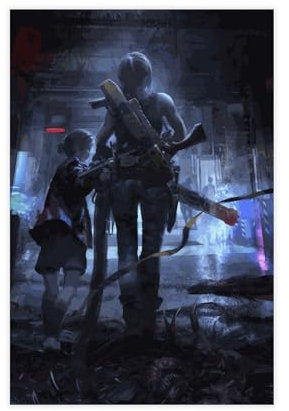 FrySky Game Resident Evil 2 Poster auf Leinwand, Schlafzimmer, Dekoration, Sport, Landschaft, Büro, Raumdekoration, Geschenk, ungerahmt, 30 x 45 cm