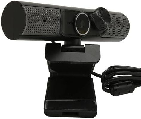 2K 30fps Auto Focusing Webcam with Noise Reduction Mic and HiFi Speaker, Plug and Play PC Camera for Video Chat, Compatible with Win 10, Win 8, Win 7, OS X Laptop