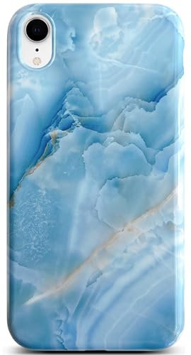 Qokey Schutzhülle für iPhone XR, niedliche Marmor-Hülle für Mädchen und Frauen, glänzendes Muster, weich, stoßfest, leicht, kratzfest, schmale Passform, TPU, stoßfeste Handyhülle für iPhone XR 6,1