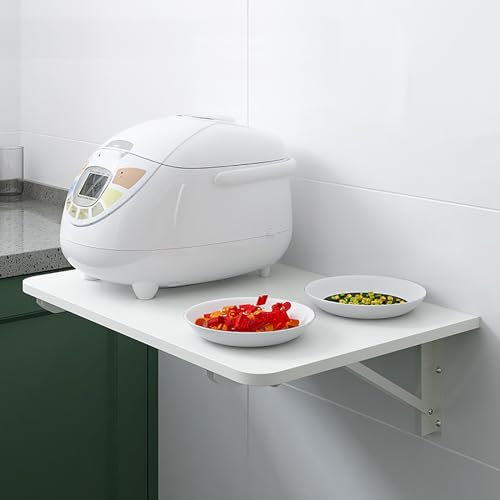 MTSYXYM Bureau escamotable,Tablette Murale Rabattable,Table Cuisine Petit Espace,Simple et Élégant Table Murale Rabattable,pour Ordinateur Portable, Table de Travail. (Size : L60*W50cm)