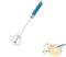 Whizzy Whisk Piranha Semi Automatic Whisk Whisks for Cooking, Stainless Steel Hand Mixer Rotatable Manual Egg Beater (Color : 1pcsBlue, Size : 12.2in)