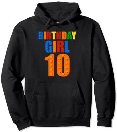 10. Geburtstag Mädchen Master Builder 10 Years Old Block Buildin Pullover Hoodie