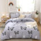 Freyamy Housse de Couette 200x200+2 Taie d'oreiller 65x65cm Gris Noir Blanc Papillon Imprimé Parure de lit 2 Personnes Adulte Sets de Housse Couette en Microfibre Élégant avec Fermeture Éclair