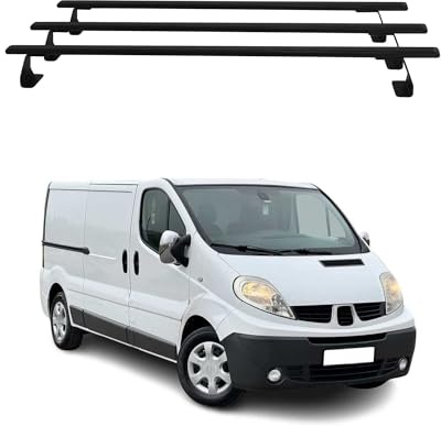 OMAC Dachträger Gepäckträger Relingträger kompatibel mit Nissan Primastar 2001-2014 Stahl 3 TLG