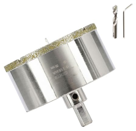 3-1/8 Pouces 80mm scie cloche carrelage foret diamant carrelage avec foret de centrage – Revêtue de diamant Adaptée pour,Verre, Marbre, Porcelaine et Céramique