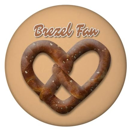 Brezelherz Magnet rund mit Spruch Brezel Fan Perfekt für Brezelliebhaber Herz-Design lässig und rund
