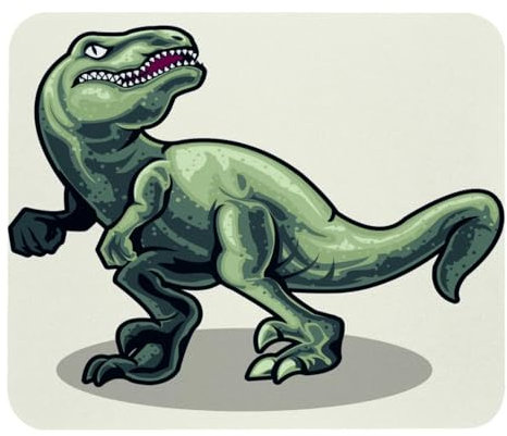 VAPOKF Gaming-Mauspad, realistische Dinosaurier, Raptor, grüner Tyrannosaurus-Druck, Mauspad für Schreibtisch, Heimbüro, rutschfeste Gummiunterseite, Tastatur-Pad, Laptop-Schreibtischunterlage