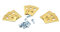 vhbw 9x Lames compatible avec Kress Mission KR113, KR121E, KR120E, KR122E tondeuse - Lames de rechange, or, acier (revêtement en titane)