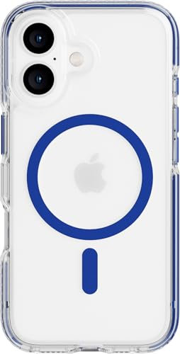 Tech21 EvoCrystal for iPhone 16 Compatible with MagSafe - Impact Protection Case 15x Military Standard Tested - in Blue