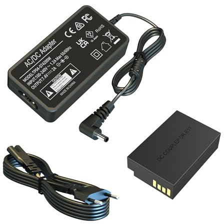 HYCTP ACK-E17 Netzteil Adapter Kit, DR-E17 Dummy Akku Ersatz LP-E12 Akku, Passend Für Canon EOS M6, Canon EOS Mark II, E0S M6, E0S M5, E0S M3 Kameras Zubehör