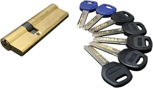 BEAUIY Lock core Door Locks,Lock Cylinder 65-110mm Brass Lock Cylinder with 2+5keys Entry Door Security Lock Core Entrance Door Handle Lock Cylinder