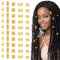 Ouligay 50 Stück Gold Haarschmuck für Zöpfe Dreadlocks, Loc Schmuck für Haar, Goldene Haarringe Braids Metall Cuffs Flechtet Haar Schmuck Dreadlocks Zubehör für Herren Damen Mädchen Jungen