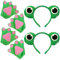 6PC Frosch Haarreifen Set, Crazy Frog Headband, Froschkönig Handschuhe, Fasching kopfbedeckung mit Froschaugen, Kostüm Accessoire für Karneval Fasching Damen Herren Kinder
