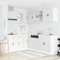 IKAYAA Mueble de Cocina 11 Piezas Porto,Cocinas Completas, Muebles De Cocina por Modulos, Armario Inferior de Fregadero, Armario Colgante Cocina, Armario para el Horno Blanco Type-3