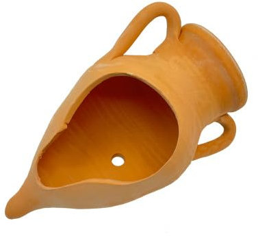 Generico Anfora Decorativa in Terracotta a Punta, Design Tradizionale, Colore Arancione