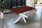 SAM Esstisch Josy | 120 x 80 cm | Holz Nussbaum-Optik | Spider-Gestell Metall weiß | 40 mm Tischplatte mit Baumkante | Tisch für Esszimmer & Küche