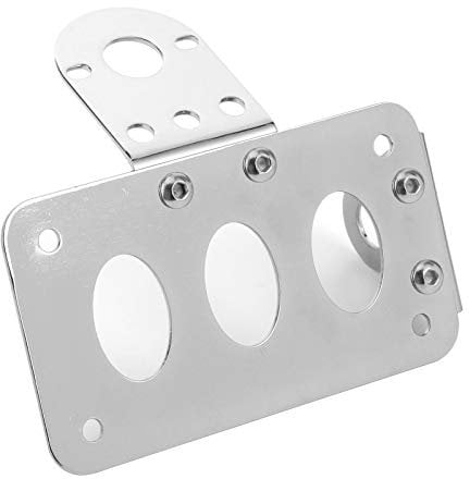 Motorcycle Plate Holder, Motorcycle Parts Motorcycle License Mount Plate Holder Bracket Motorcycle License Plate Bracket Side Mounted Tail Light Aluminium Alloy Frame Fit for (B
