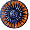 M&H Solar Sun Metal Wall Art 40cm Bronze Solar-Powered Garden Wall Light Waterproof Sun Outdoor Decoration LED Solar Pathway Light Rust-Proof Metal Wall Art for Patio Yard Fence, Garden Ornaments