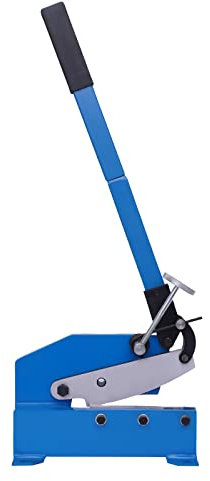 soudesileim 125/200mm Hand Metal Shear Cutter with Anti-Slip Handle Cover, Maximum Cutting Thickness 6mm, Manual Plate Shear, Blue Hand Lever Scissors for Processing Various Hard Metal Plates (200mm)