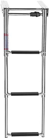 3 Step Universal Under Platform Slide Mount Boat Boarding Ladder Stainless Steel Telescopic Boat Ladder for Boats