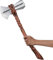 Gulvintilabcal Authentic Viking Axe Hammer - Hand-Forged Carbon Steel Head Ash Wood Handle Ideal for Cosplay, Reenactment & Collectors, Silver & Brown