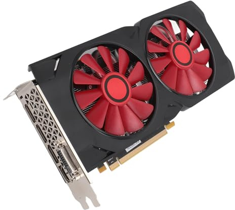 LICAEVEY Game Graphics Card, RX580 8GB GDDR5 256bit, Quiet Dual Cooling Fan PCIe Gaming Graphics Card for Gaming PC and Streaming
