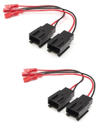 Multiaccesorios Pack de 4 Adaptadores de Altavoces Compatible con Peugeot, Citroën, Fiat y Vauxhall, Cable de Audio 12V, Pack de 4 Conectores, Instalación Fácil