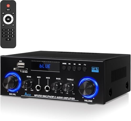 Amplis Amplificateur Stéréo Bluetooth 5.3 1000 W Puissance Maximale