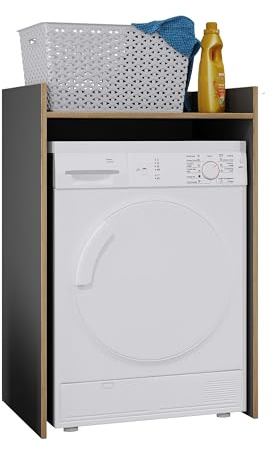 VCM Waschmaschinenschrank mit Ablagefläche, Maße Überbauschrank ca. H. 100 x B. 67 x T. 48 cm, Waschmaschinenregal für Bad und Waschküche, Waschmaschinenüberbauschrank- Rislo L