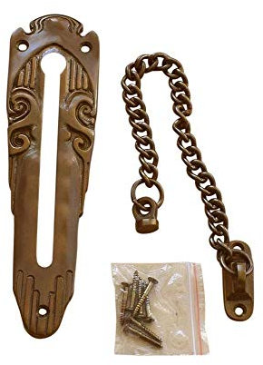 Graf von Gerlitzen Antik Messing Tür Kette Türkette Jugendstil Sicherheitskette Sicherheitsbeschlag DSQ5A