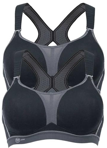 Anita 2er Sparpack Sport BH Dynamix Star 5537 Gr. 75C in 1xschwarz/anthrazit 1xschwarz/anthrazit