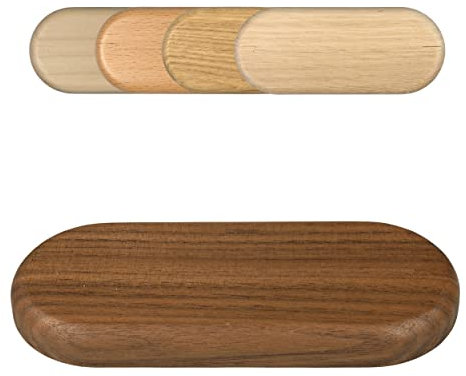 1 Stück Doppel Heizungsrohr Rosette, ohne Lochung, zweigeteilt, verschiedene Echthölzer, Rohrabdeckung, Abdeckrosetten, Verkleidung, Heizkörper Rosetten, Holz, Parkett, Holzrosetten (Nuss)