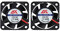 HAWKUNG 2 Pièces 3D Imprimante Ventilateur de Refroidissement Extrudeuse Accessoire 4010 40 x 40 x 10 mm DC 2 Pin Connecteur 12V Portant Silencieux Sans Radiateur Refroidisseur Ventilateur, Noir