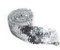 Yalulu 2 Meter Elastisch Glänzendes Paillettenband Glitzer Pailletten Bänder Borten Applikation für Hochzeit Handwerk Basteln (Silber)