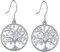 CELESTIA Tree of Life Earrings Sterling Silver, 925 Solid Silver Hook & Dangle Eardrop for Women and Girls, Family Bond Jewellery Gifts for Her