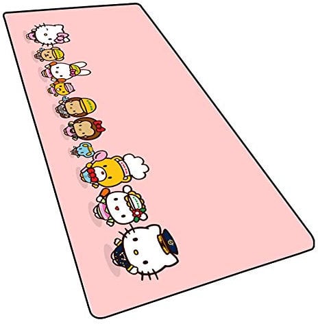 IGIRC Mouse Mat hello kitty 900X400mm Mouse Pad,Perfect precision and speed Gaming Mouse Mat with 3mm-Thick Base,for notebooks, PC, A